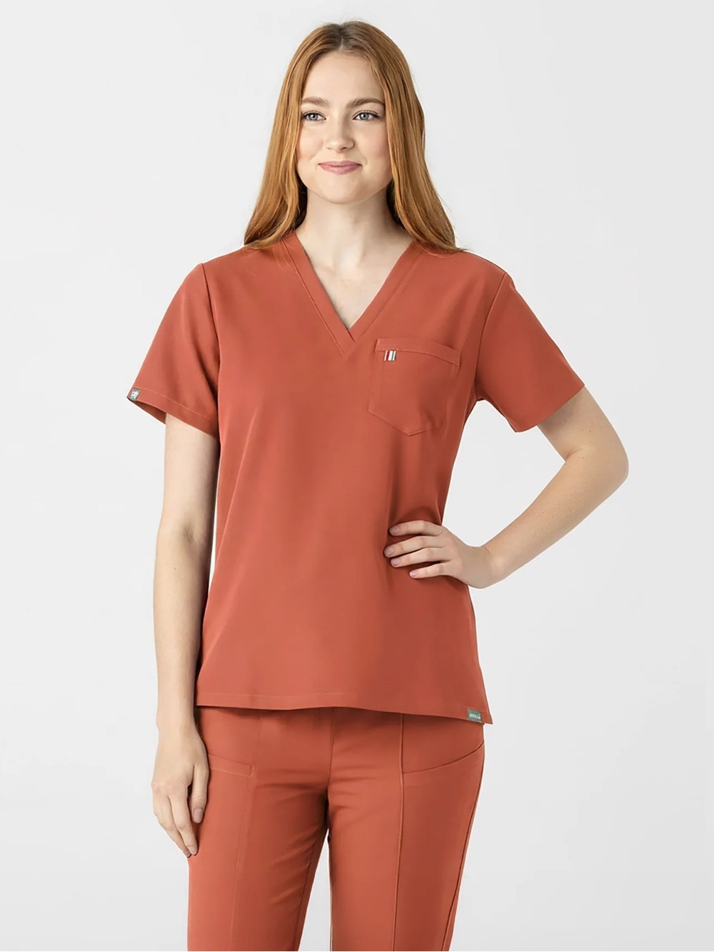Medico Essential scrub top small - terracotta